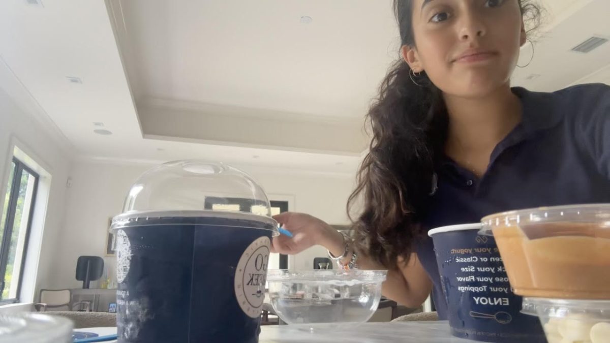 We sample the delicious Greek yogurt bowls.