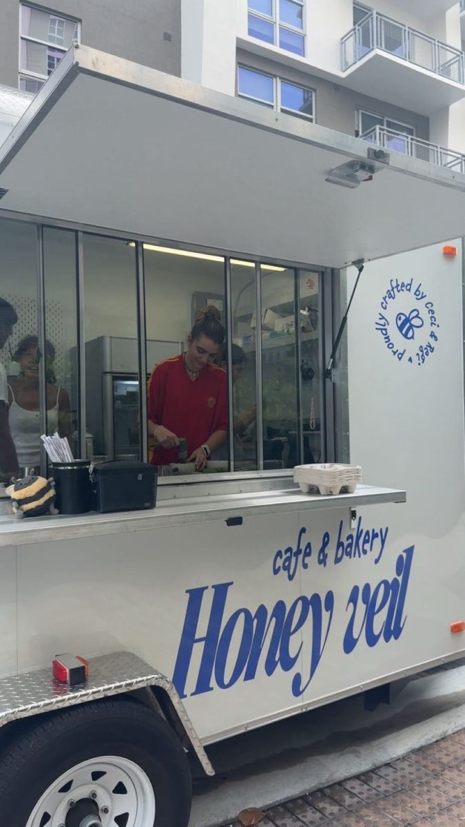 We walked up to the Honey Veil Truck where the magic is made.