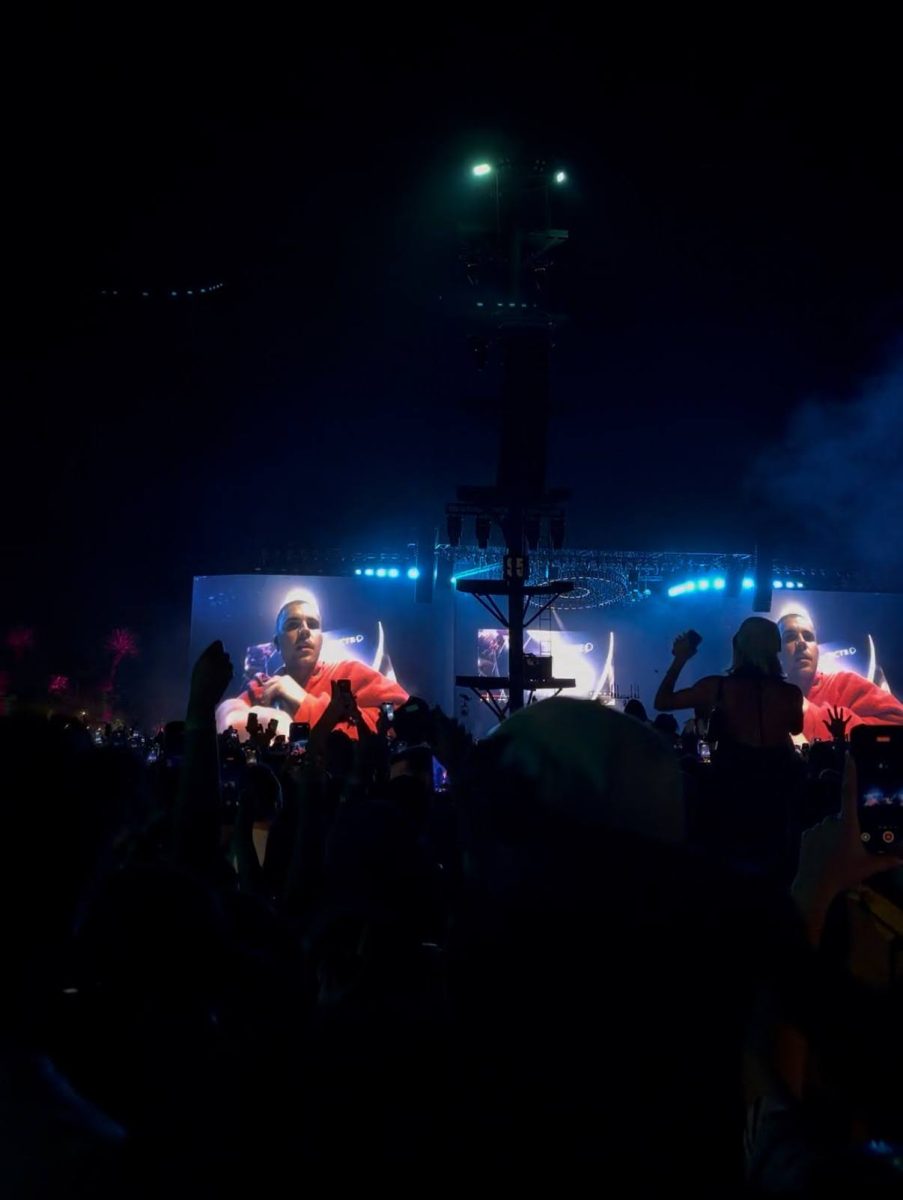 Justin Bieber performs on April 11 for his opening night at Coachella.